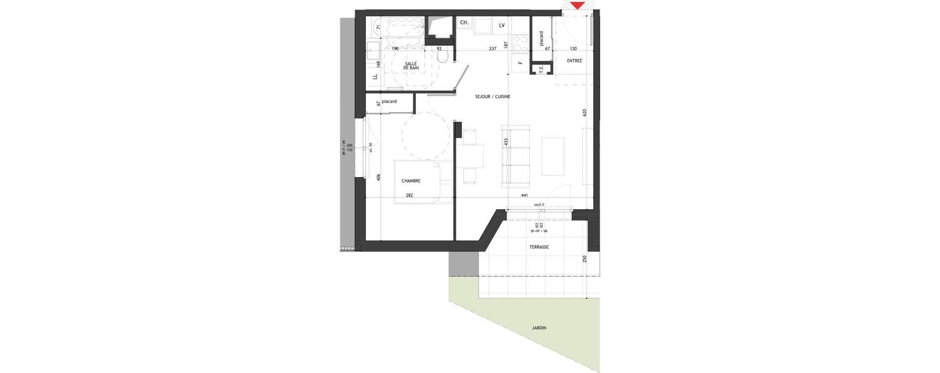 Appartement T2 de 47,24 m2 &agrave; Saint-Gervais-Les-Bains Le fayet