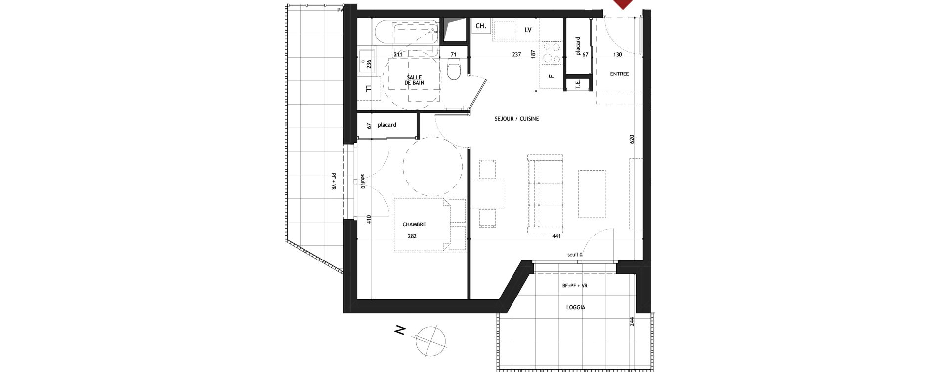 Appartement T2 de 47,46 m2 &agrave; Saint-Gervais-Les-Bains Le fayet