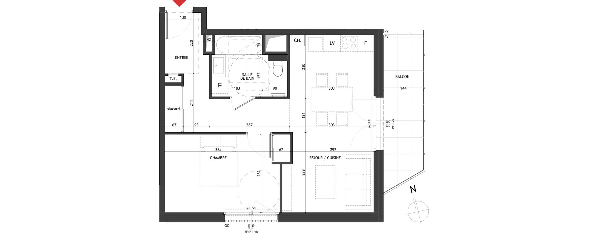 Appartement T2 de 46,84 m2 &agrave; Saint-Gervais-Les-Bains Le fayet