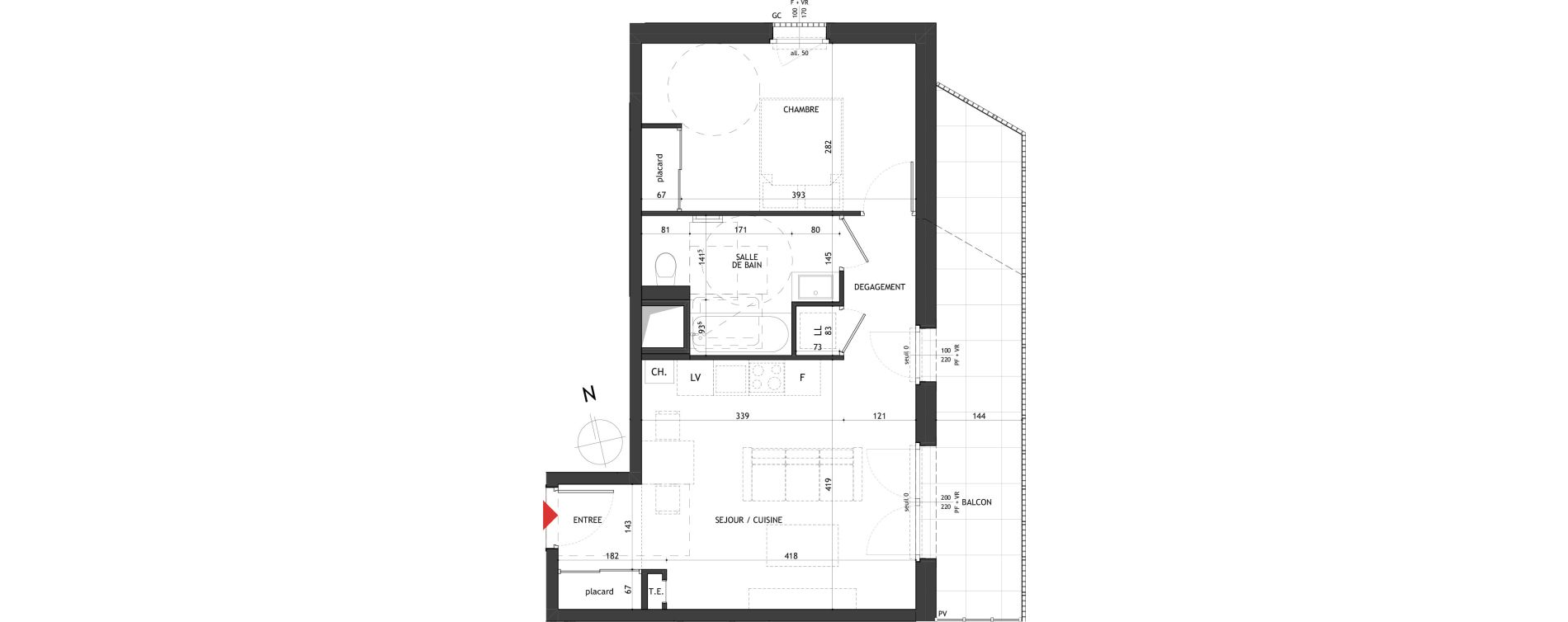 Appartement T2 de 44,78 m2 &agrave; Saint-Gervais-Les-Bains Le fayet