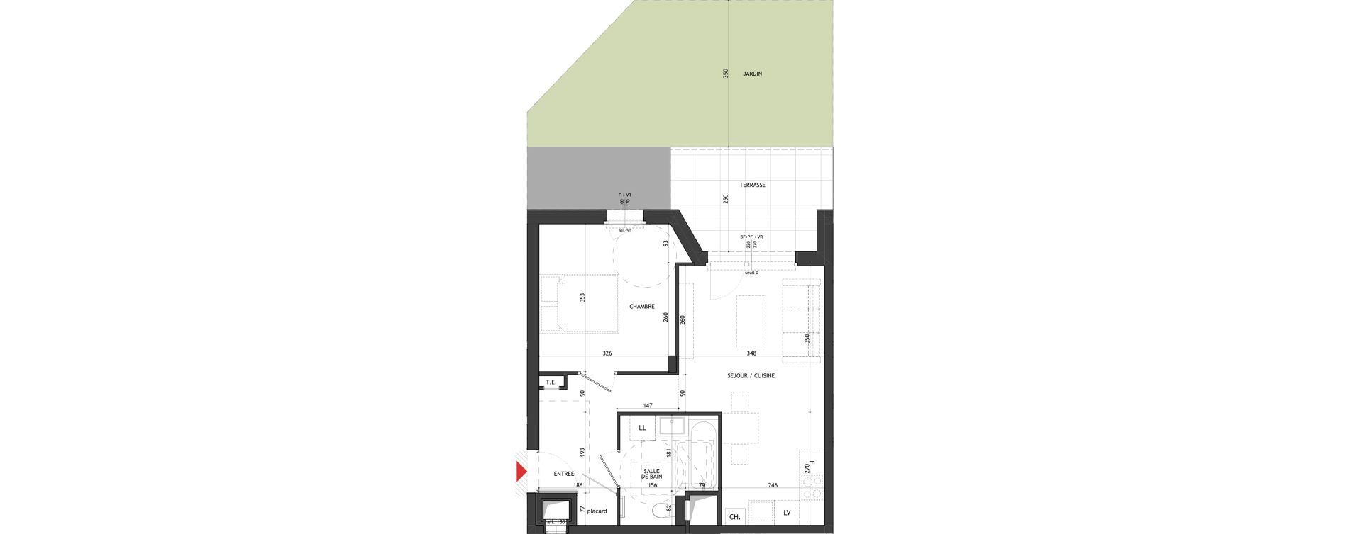 Appartement T2 de 43,04 m2 &agrave; Saint-Gervais-Les-Bains Le fayet