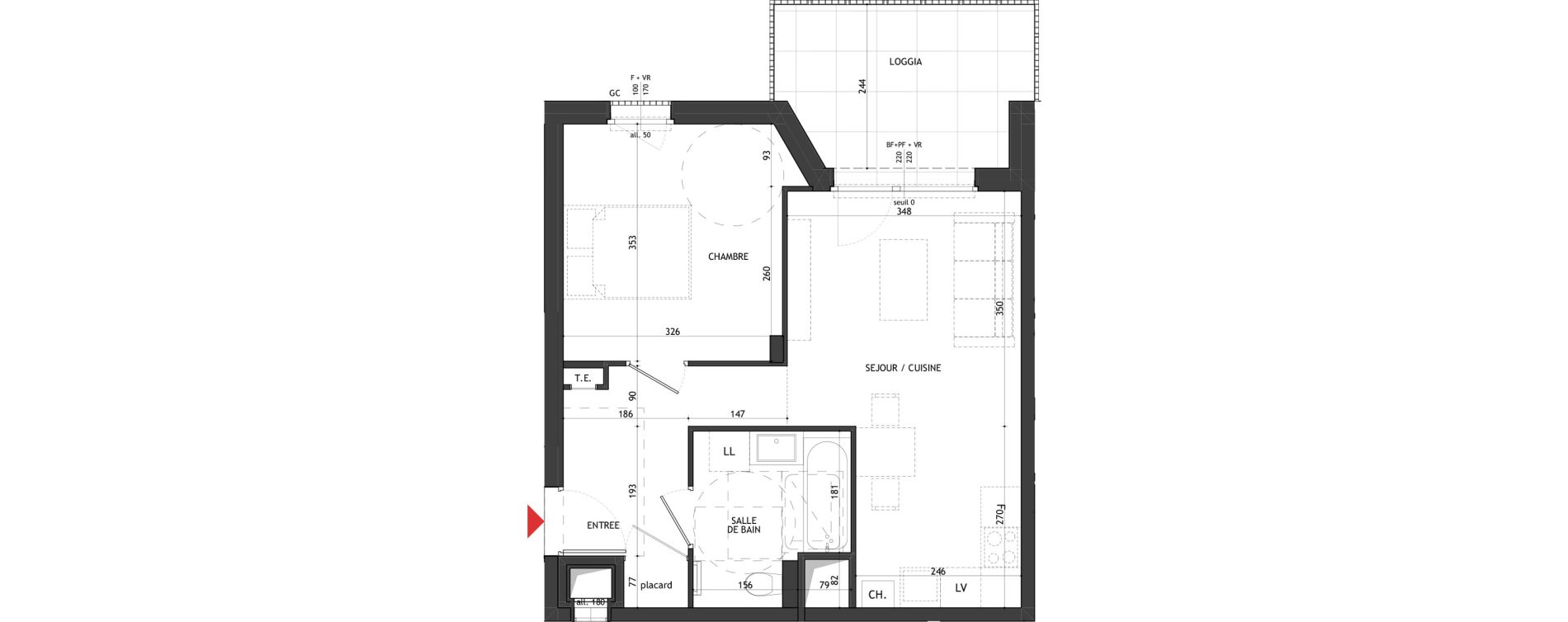 Appartement T2 de 43,04 m2 &agrave; Saint-Gervais-Les-Bains Le fayet