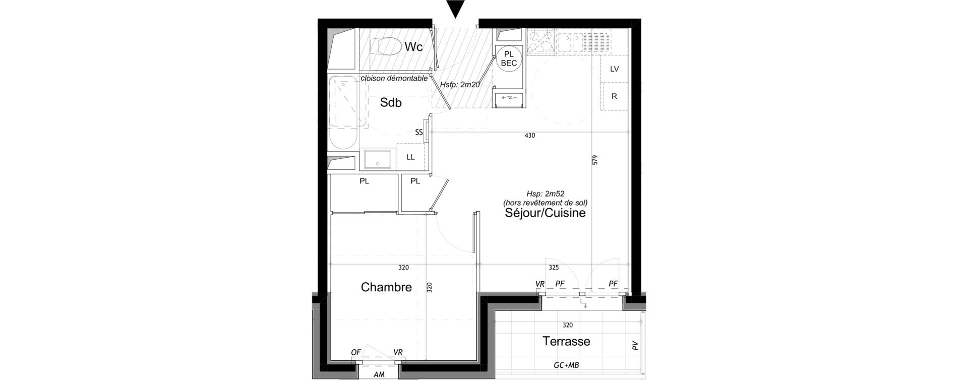 Appartement T2 de 40,28 m2 &agrave; Saint-Gervais-Les-Bains Le fayet