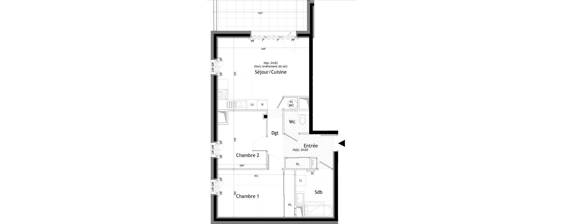 Appartement T3 de 60,79 m2 &agrave; Saint-Gervais-Les-Bains Le fayet