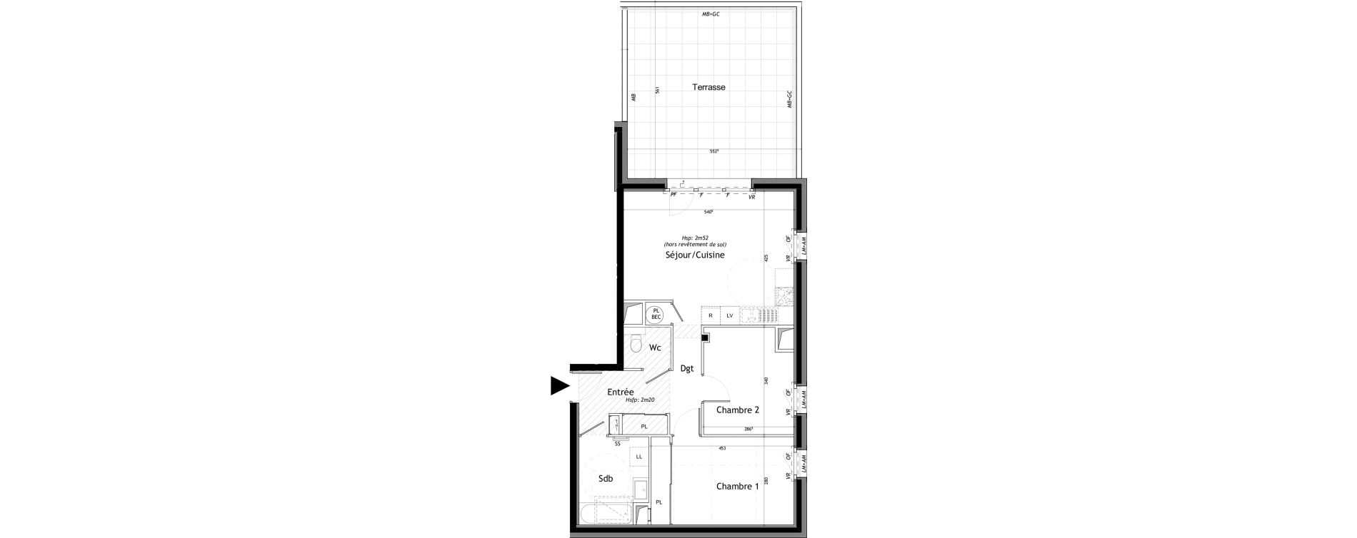 Appartement T3 de 60,79 m2 &agrave; Saint-Gervais-Les-Bains Le fayet