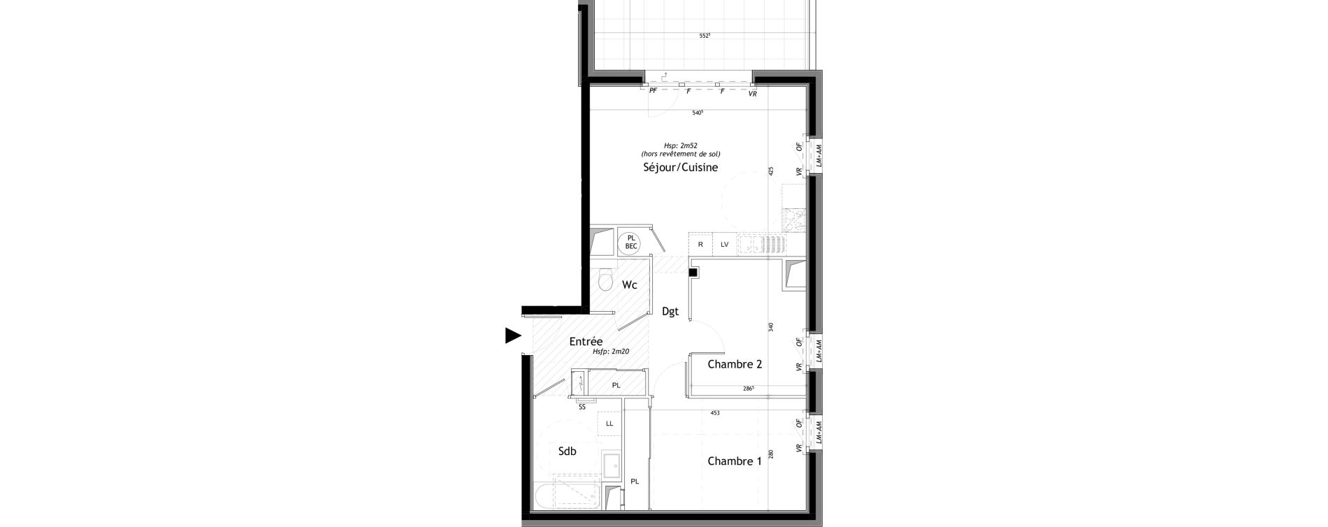 Appartement T3 de 60,79 m2 &agrave; Saint-Gervais-Les-Bains Le fayet