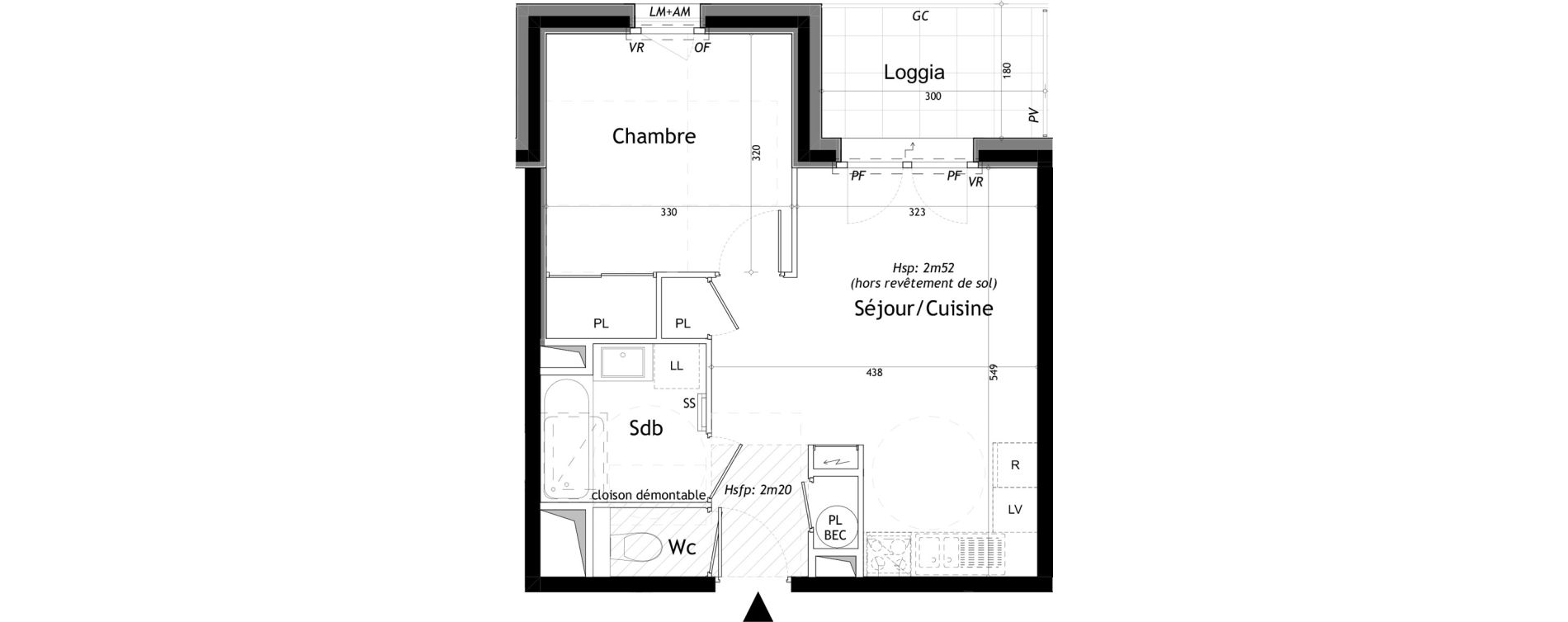 Appartement T2 de 39,92 m2 &agrave; Saint-Gervais-Les-Bains Le fayet