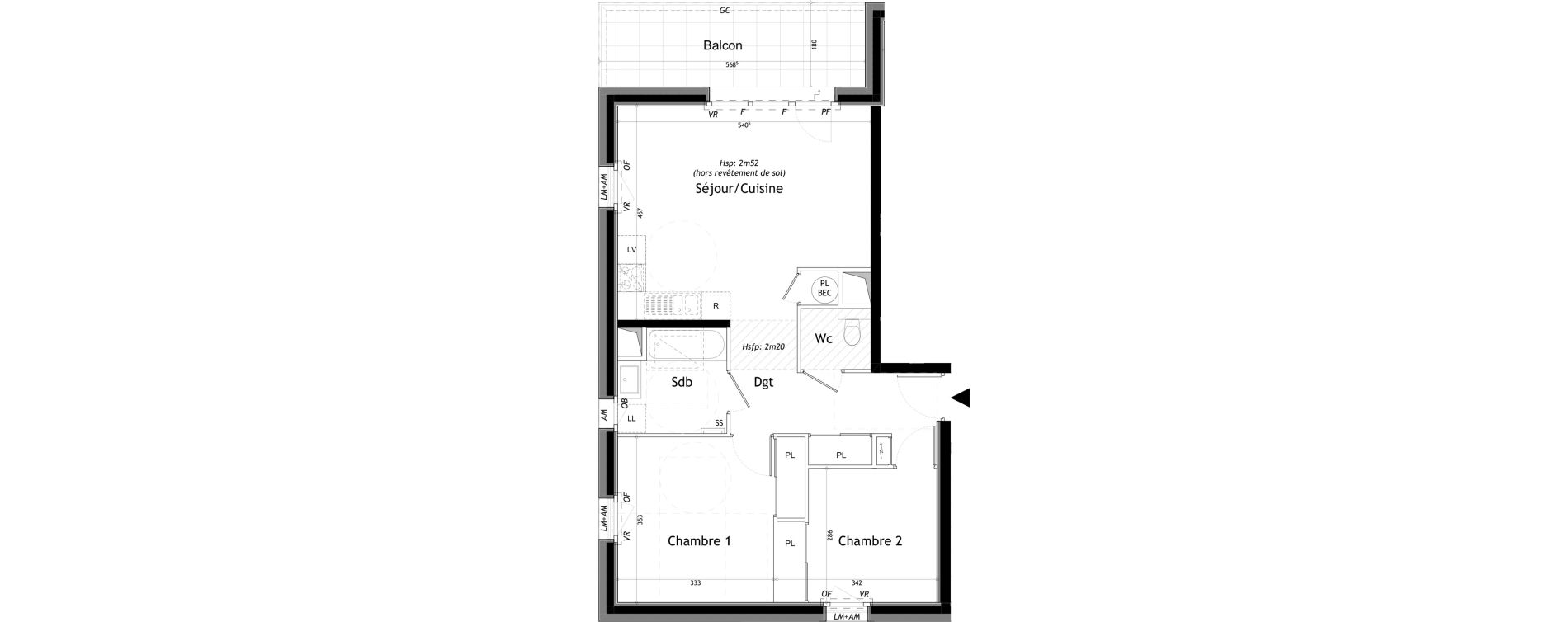 Appartement T3 de 61,13 m2 &agrave; Saint-Gervais-Les-Bains Le fayet