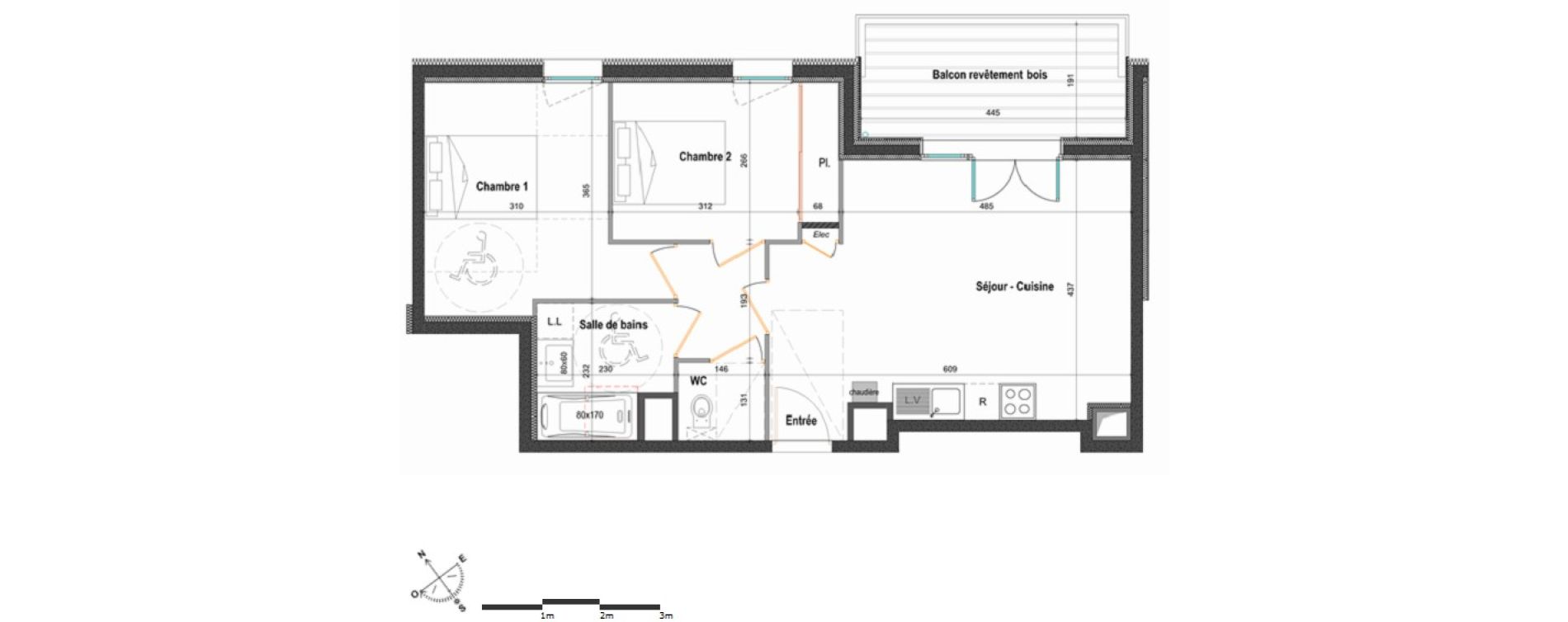Appartement T3 de 57,26 m2 &agrave; Saint-Julien-En-Genevois Centre