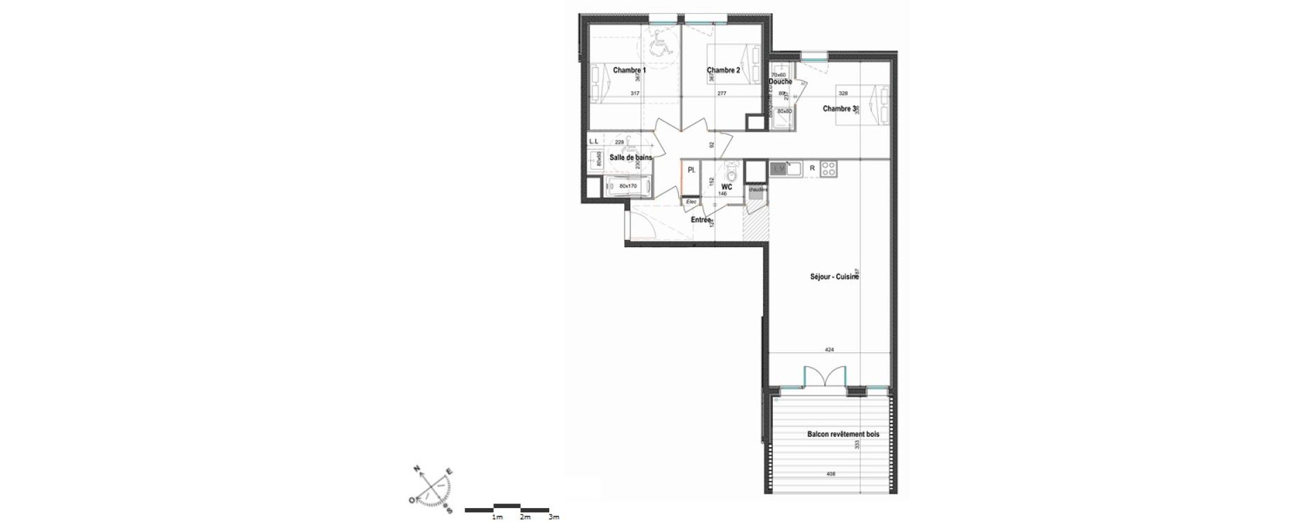Appartement T4 de 88,56 m2 &agrave; Saint-Julien-En-Genevois Centre