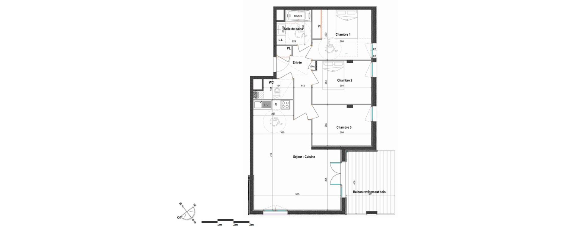 Appartement T4 de 82,01 m2 &agrave; Saint-Julien-En-Genevois Centre