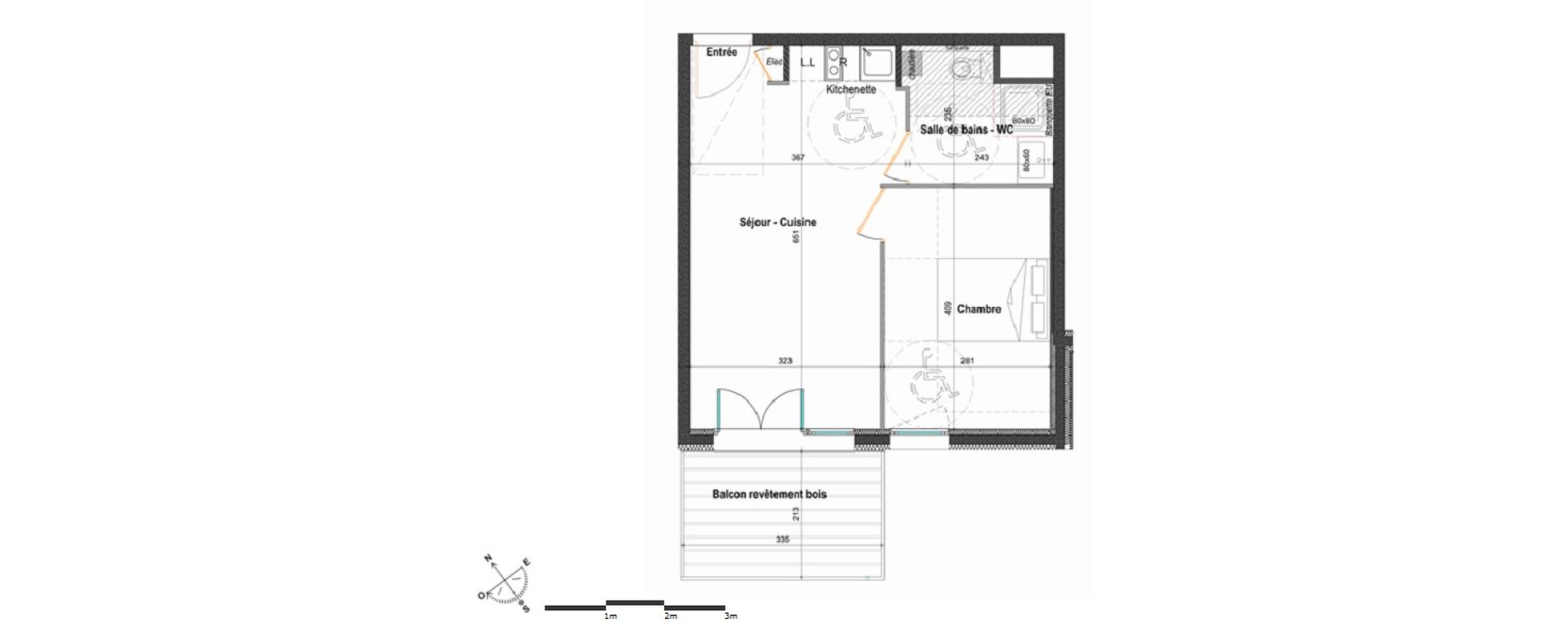 Appartement T2 de 38,31 m2 &agrave; Saint-Julien-En-Genevois Centre