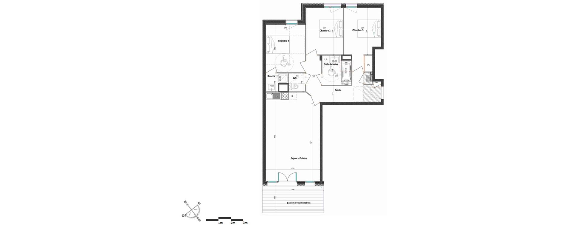 Appartement T4 de 87,42 m2 &agrave; Saint-Julien-En-Genevois Centre