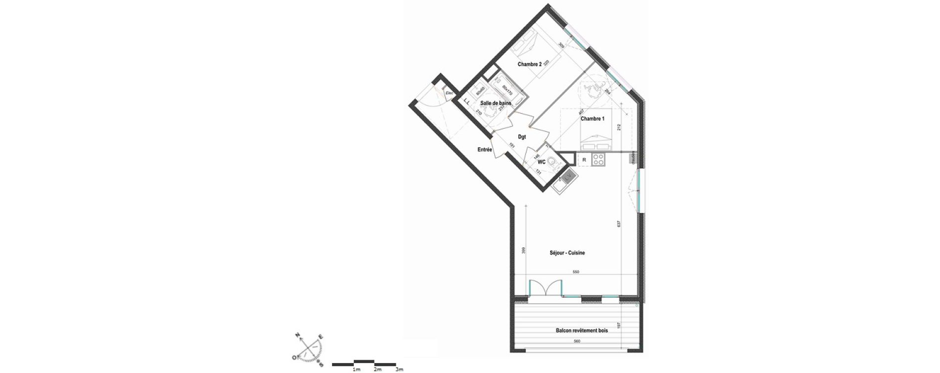 Appartement T3 de 71,92 m2 &agrave; Saint-Julien-En-Genevois Centre