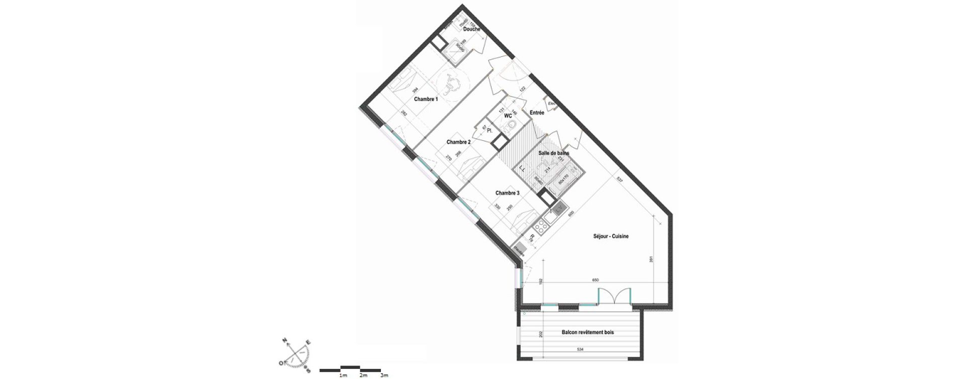 Appartement T4 de 83,79 m2 &agrave; Saint-Julien-En-Genevois Centre