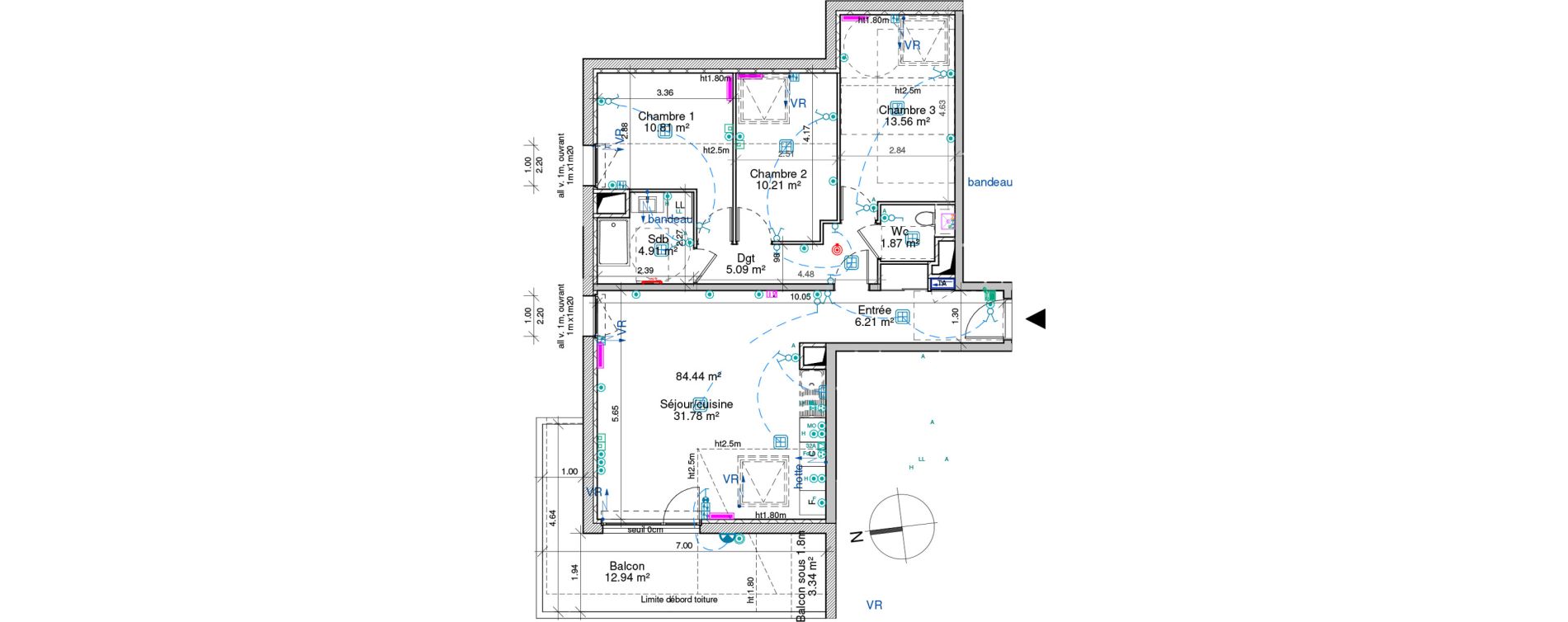 Appartement T4 de 84,44 m2 &agrave; Saint-Pierre-En-Faucigny Centre