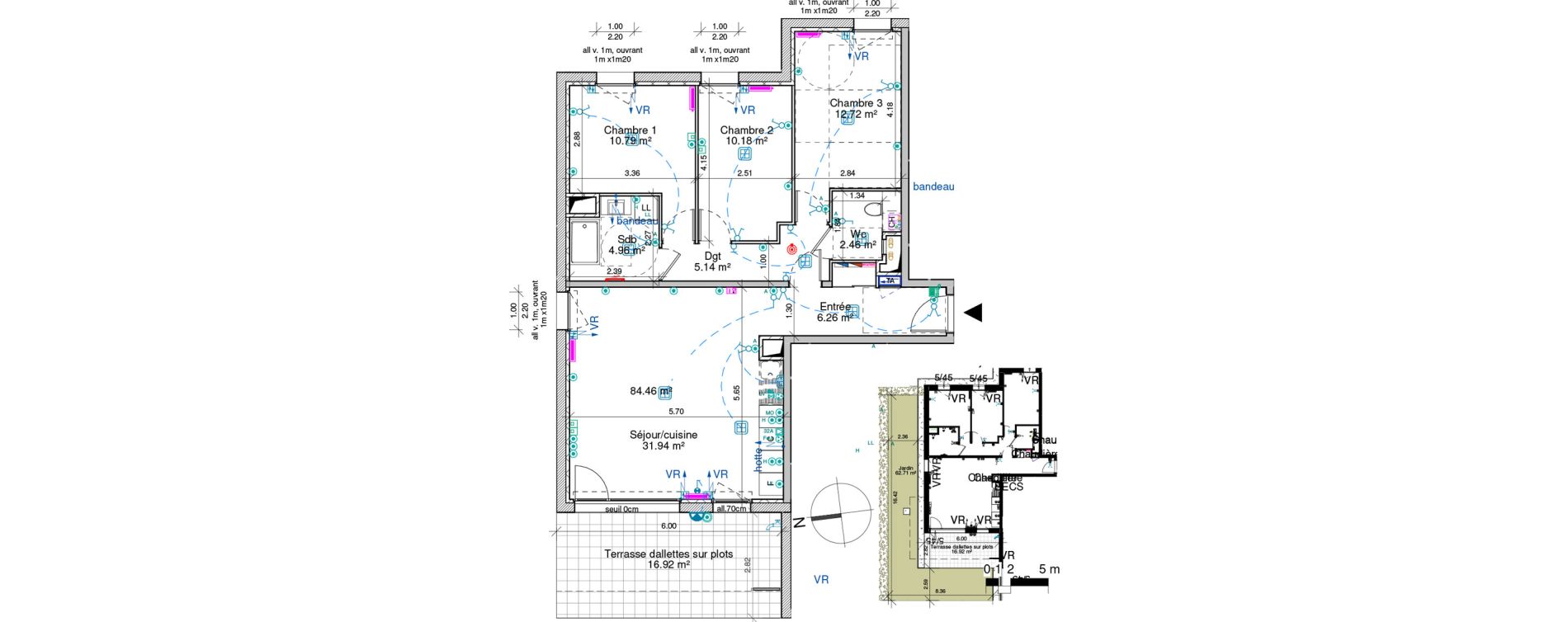 Appartement T4 de 84,46 m2 &agrave; Saint-Pierre-En-Faucigny Centre