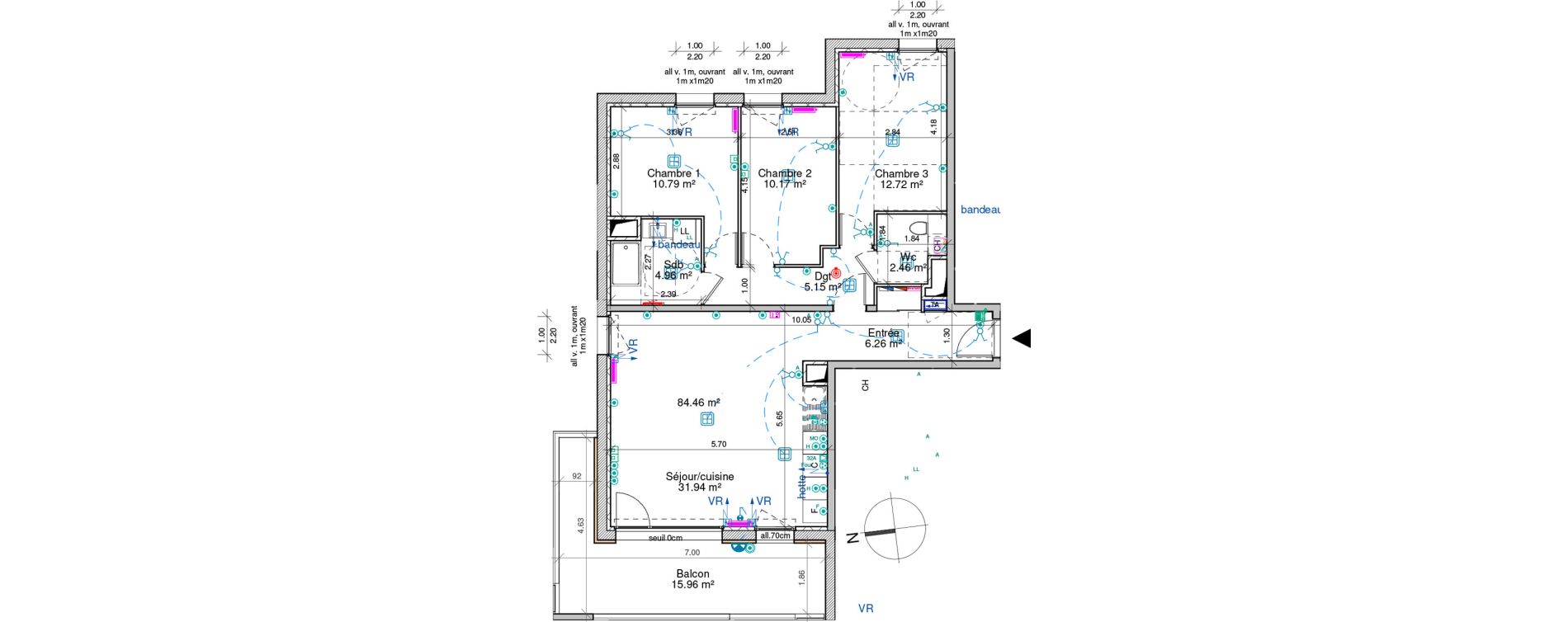 Appartement T4 de 84,46 m2 &agrave; Saint-Pierre-En-Faucigny Centre