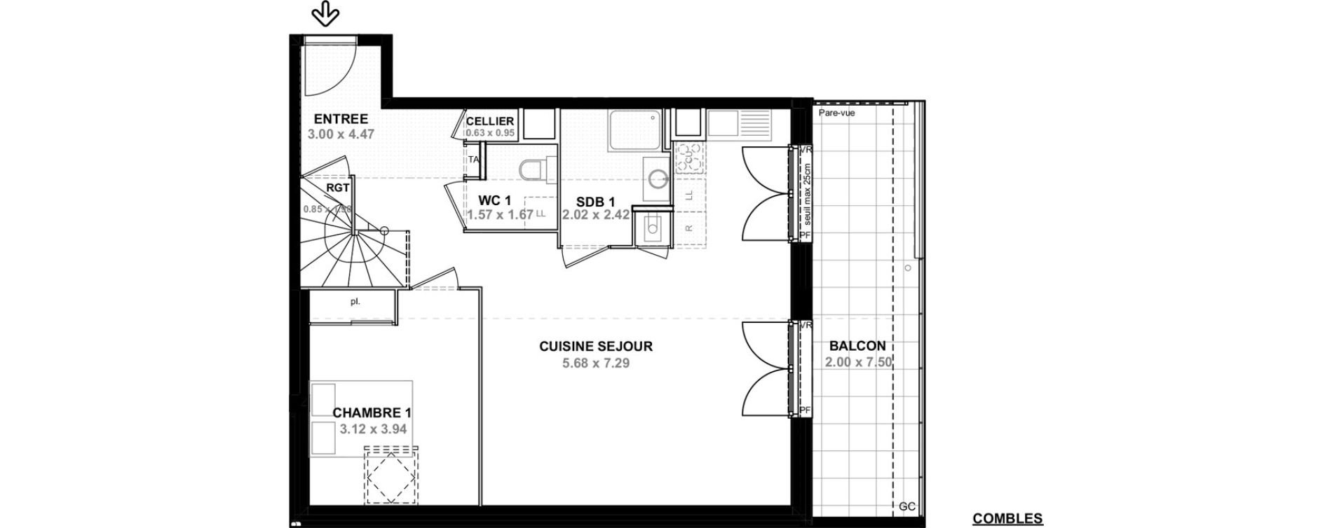 Appartement T5 de 113,48 m2 &agrave; Saint-Pierre-En-Faucigny Centre