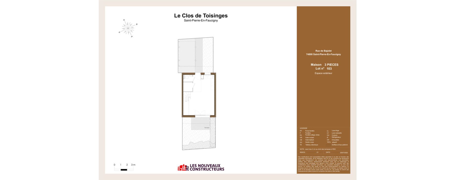 Maison T3 de 57,08 m2 &agrave; Saint-Pierre-En-Faucigny Centre