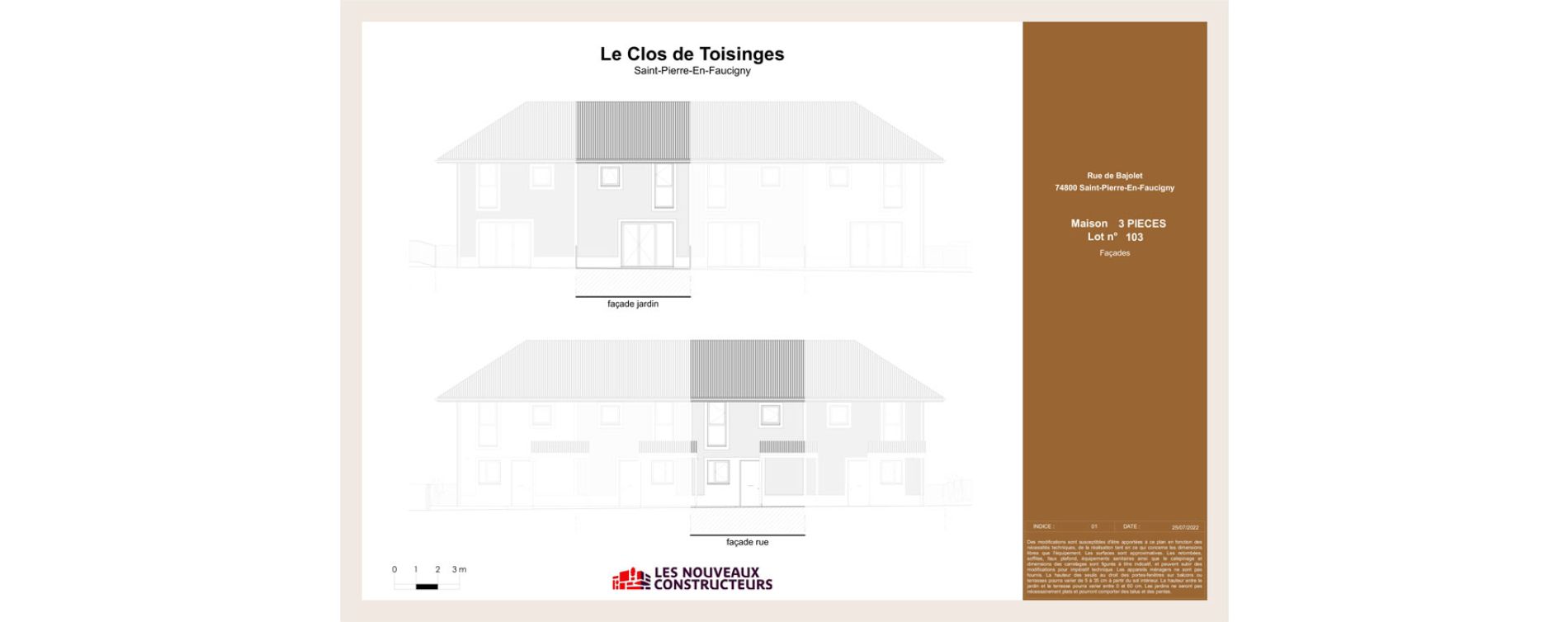Maison T3 de 57,08 m2 &agrave; Saint-Pierre-En-Faucigny Centre