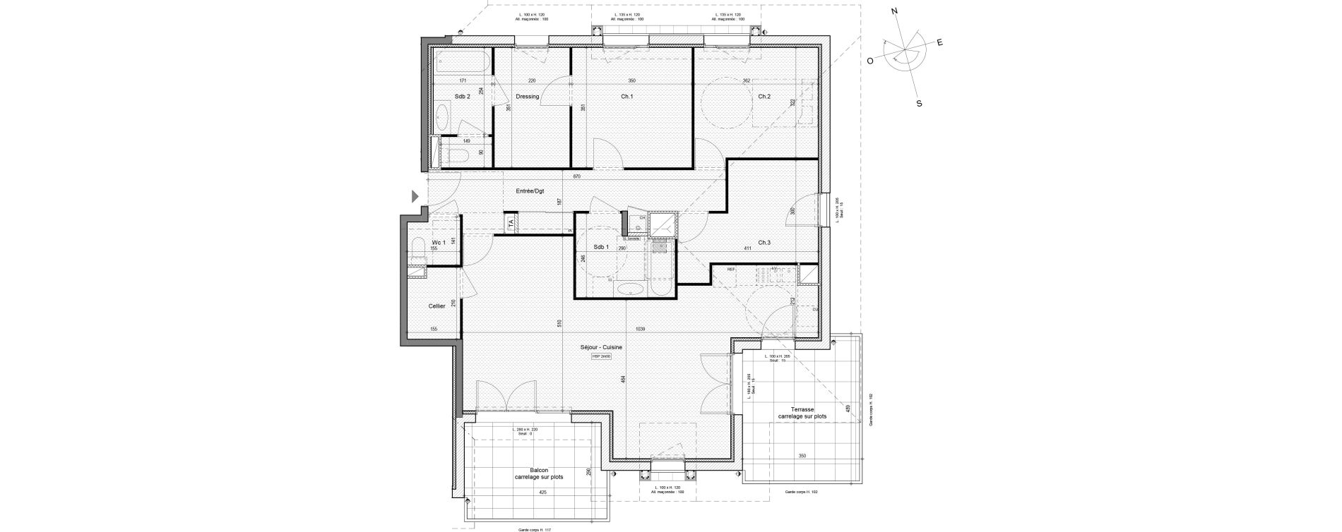 Appartement T4 de 114,46 m2 &agrave; Saint-Pierre-En-Faucigny Centre