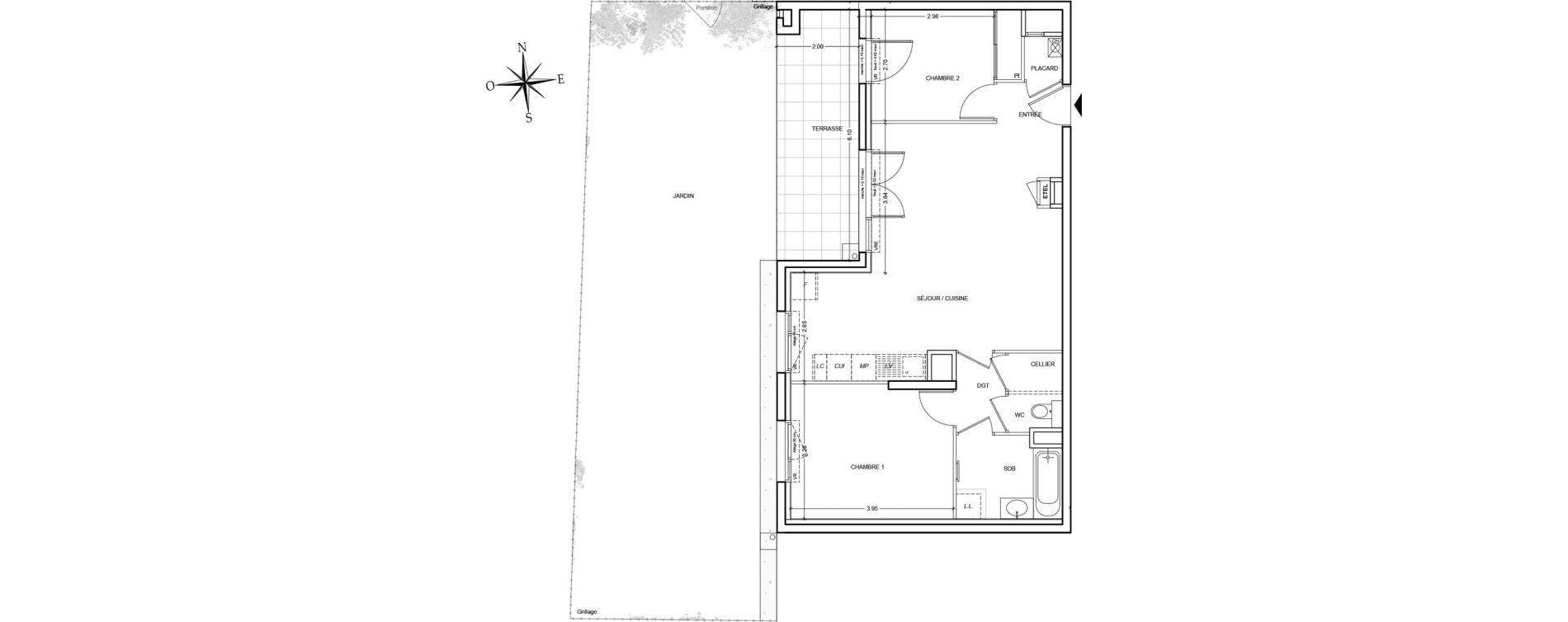 Appartement T3 de 65,49 m2 &agrave; Saint-Pierre-En-Faucigny Centre