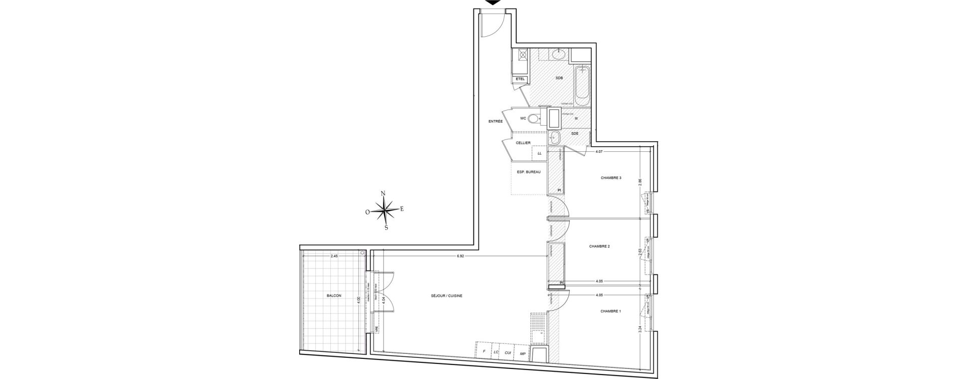 Appartement T4 de 92,87 m2 &agrave; Saint-Pierre-En-Faucigny Centre