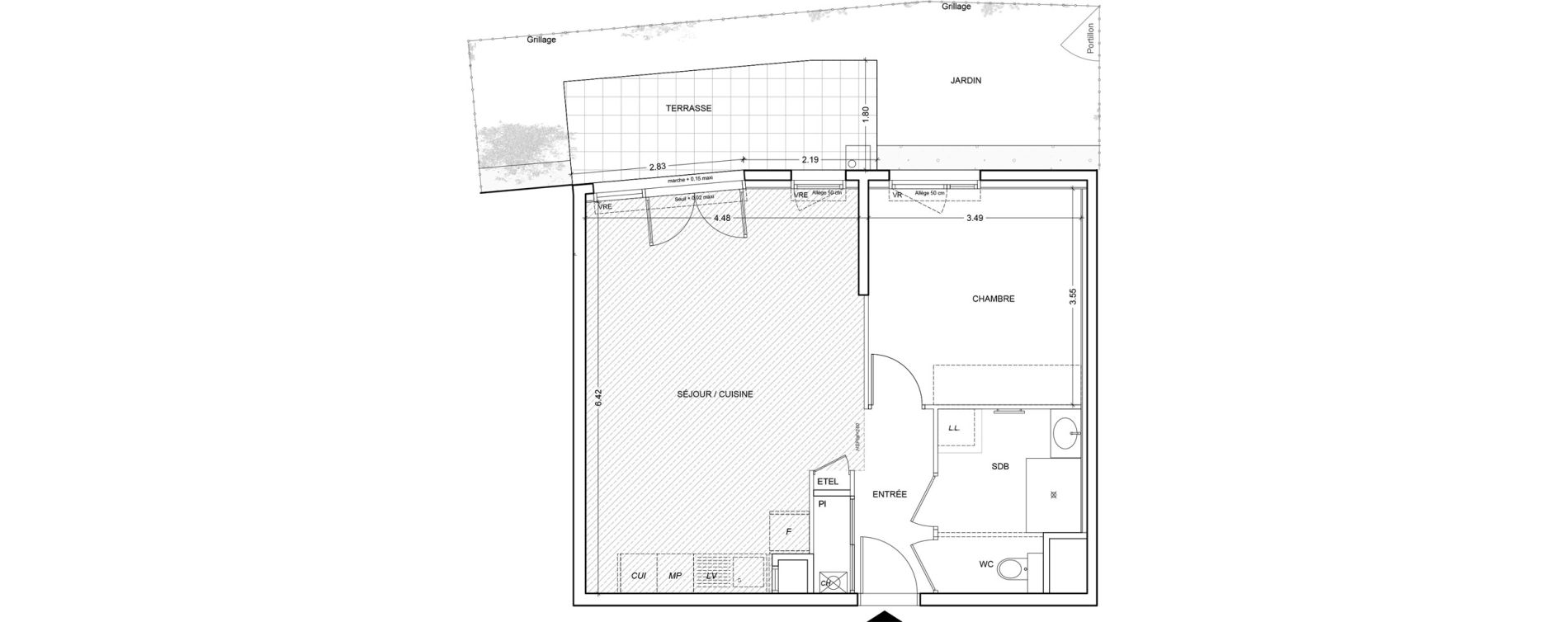 Appartement T2 de 51,28 m2 &agrave; Saint-Pierre-En-Faucigny Centre