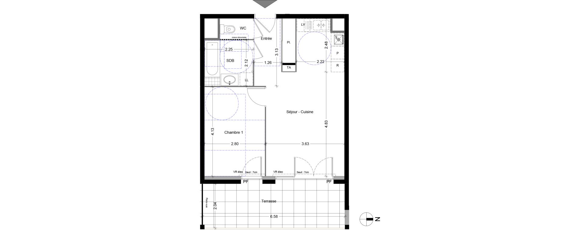 Appartement T2 de 45,21 m2 à Sallanches Centre