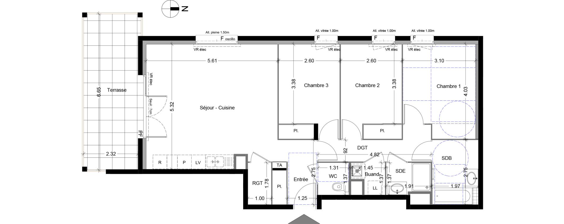 Appartement T4 de 84,66 m2 &agrave; Sallanches Centre