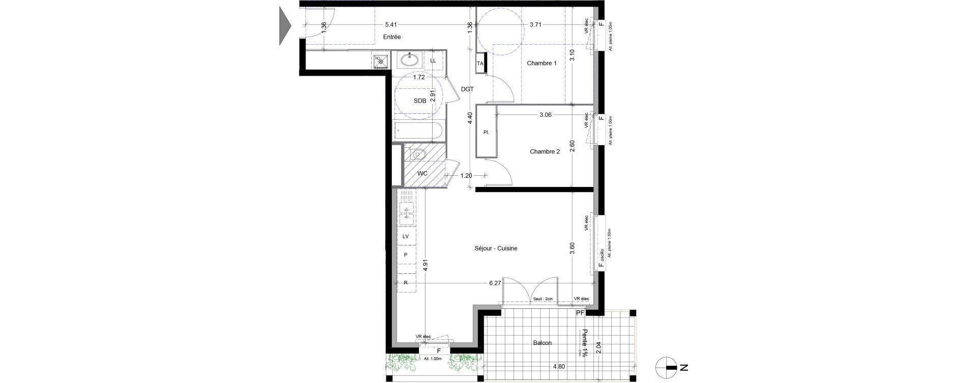 Appartement T3 de 66,62 m2 &agrave; Sallanches Centre