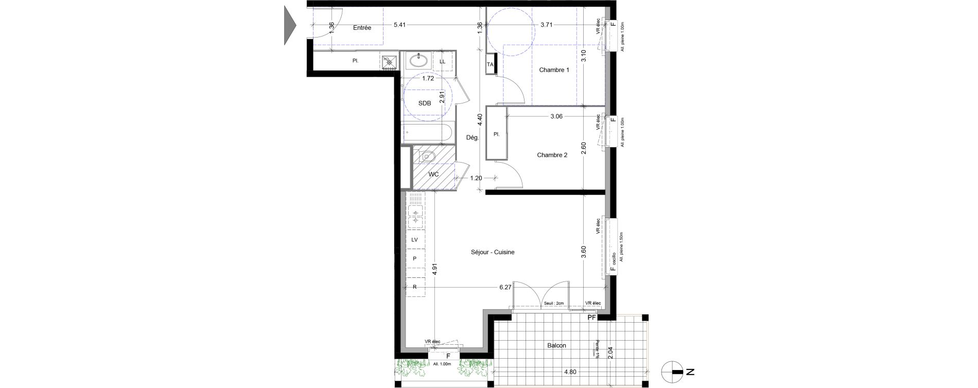 Appartement T3 de 66,62 m2 &agrave; Sallanches Centre