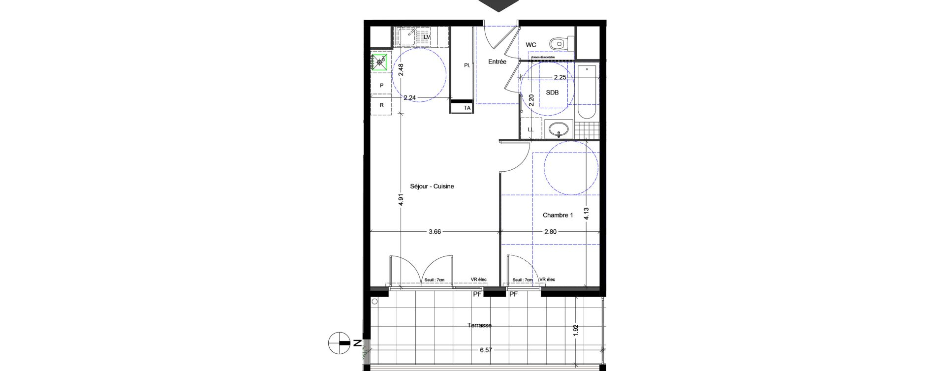 Appartement T2 de 45,95 m2 &agrave; Sallanches Centre