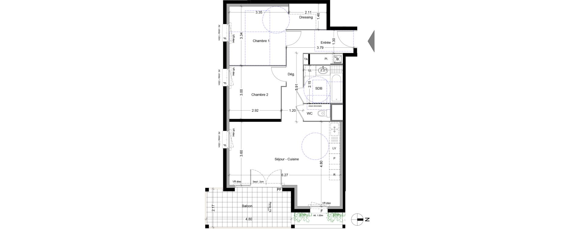 Appartement T3 de 65,07 m2 à Sallanches Centre