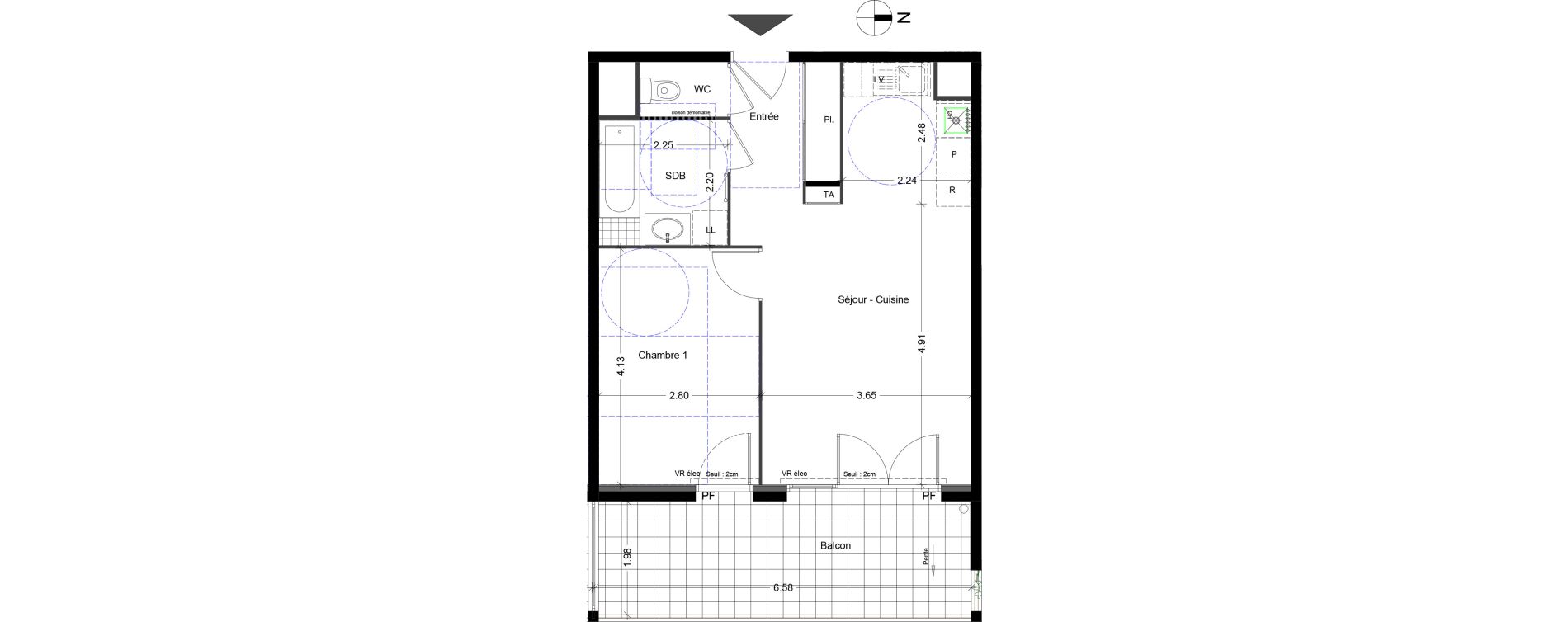 Appartement T2 de 45,93 m2 &agrave; Sallanches Centre