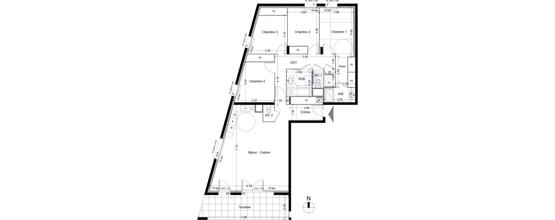 Appartement T5 de 109,77 m2 &agrave; Sallanches Centre