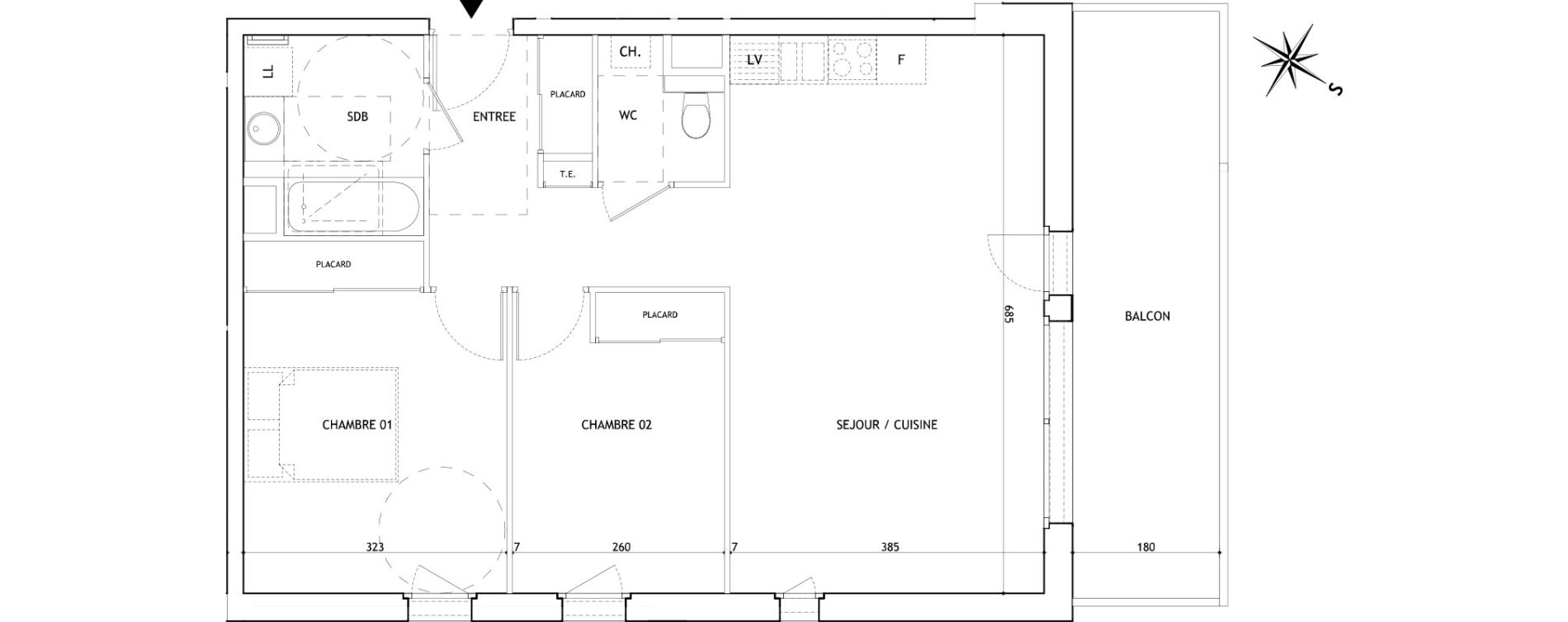 Appartement T3 de 64,72 m2 &agrave; Sallanches Centre