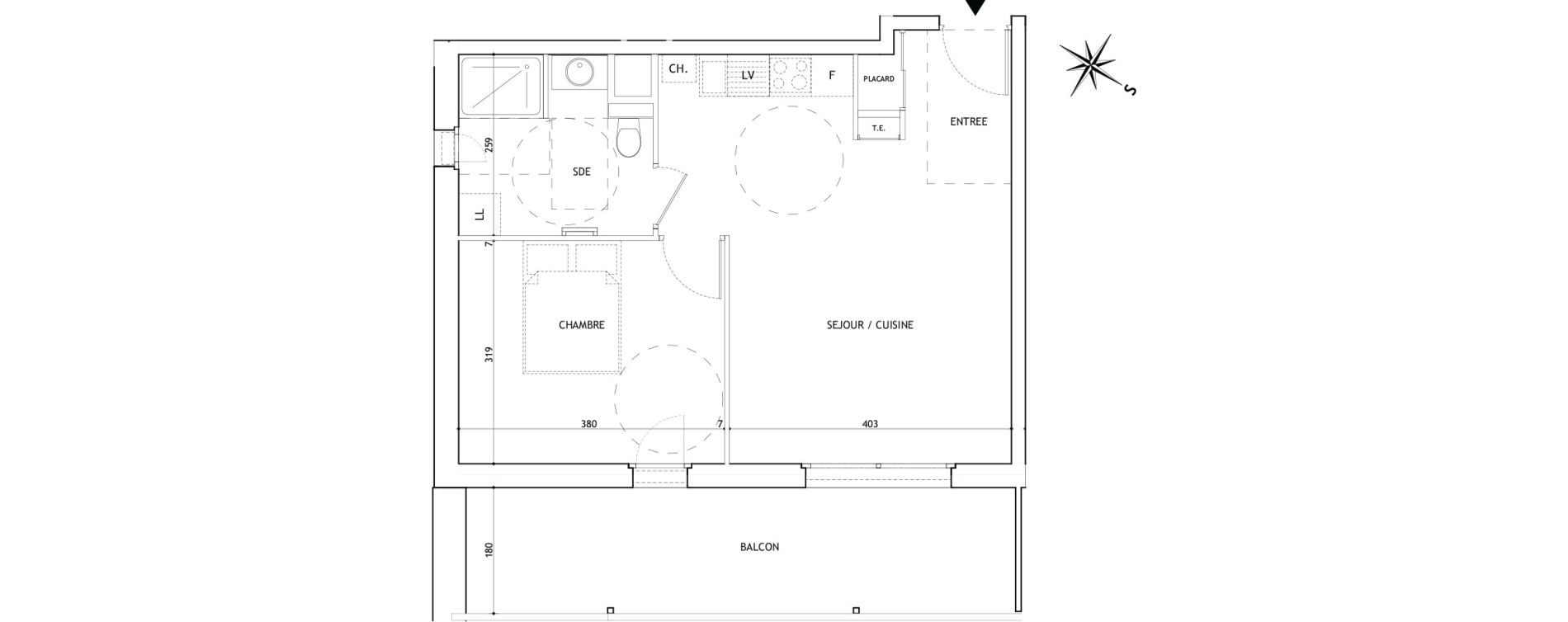 Appartement T2 de 45,30 m2 &agrave; Sallanches Centre