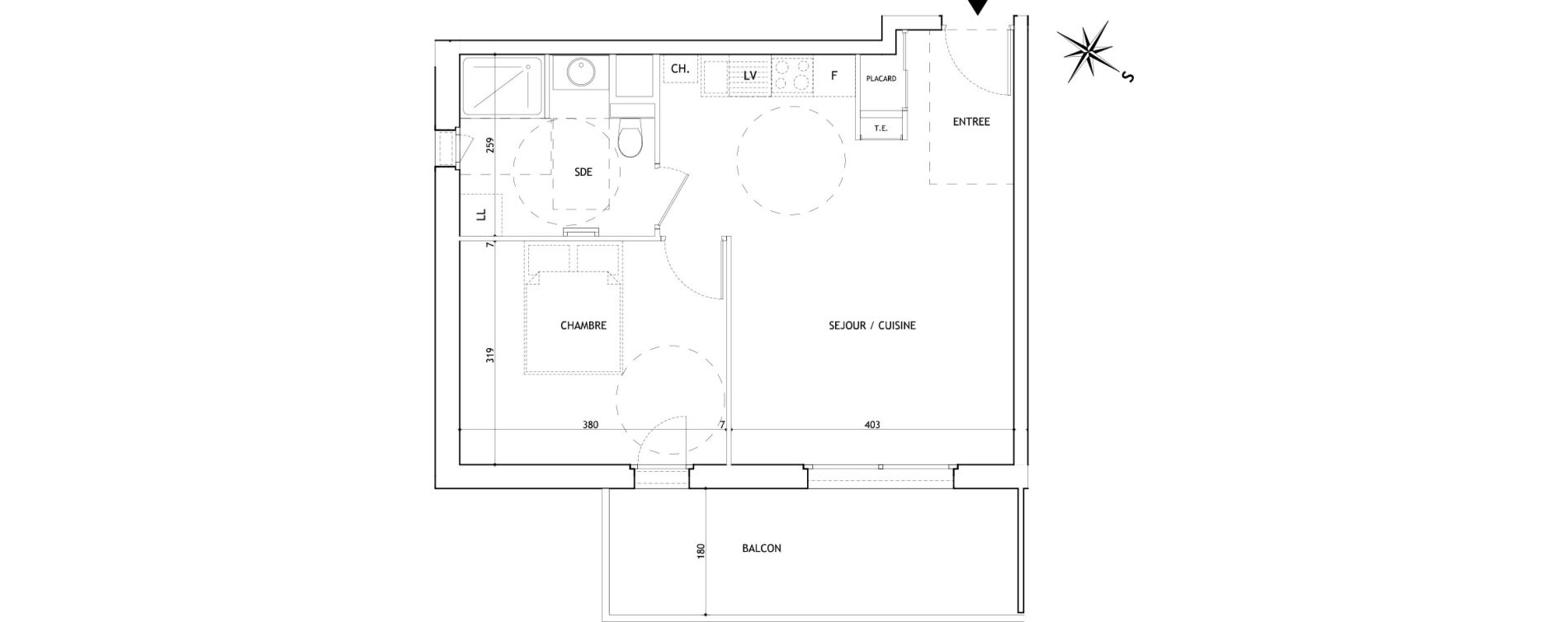 Appartement T2 de 45,30 m2 &agrave; Sallanches Centre