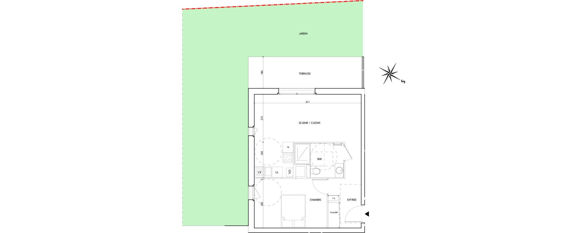 Appartement T2 de 44,87 m2 &agrave; Sallanches Centre