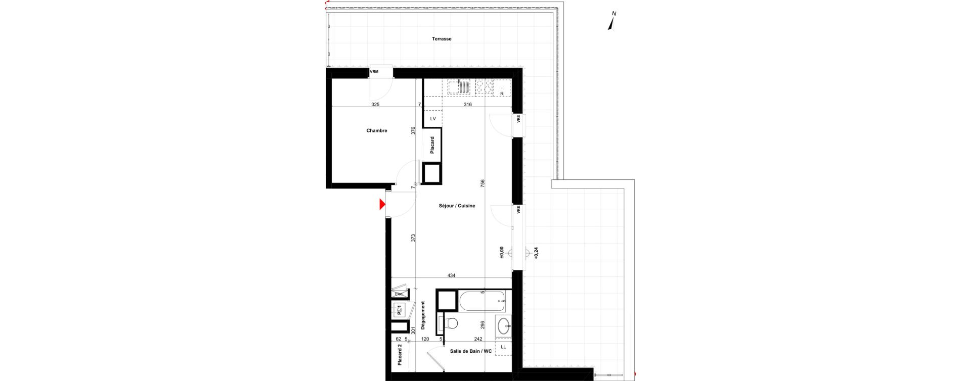 Appartement T2 de 51,09 m2 &agrave; Sallanches Centre