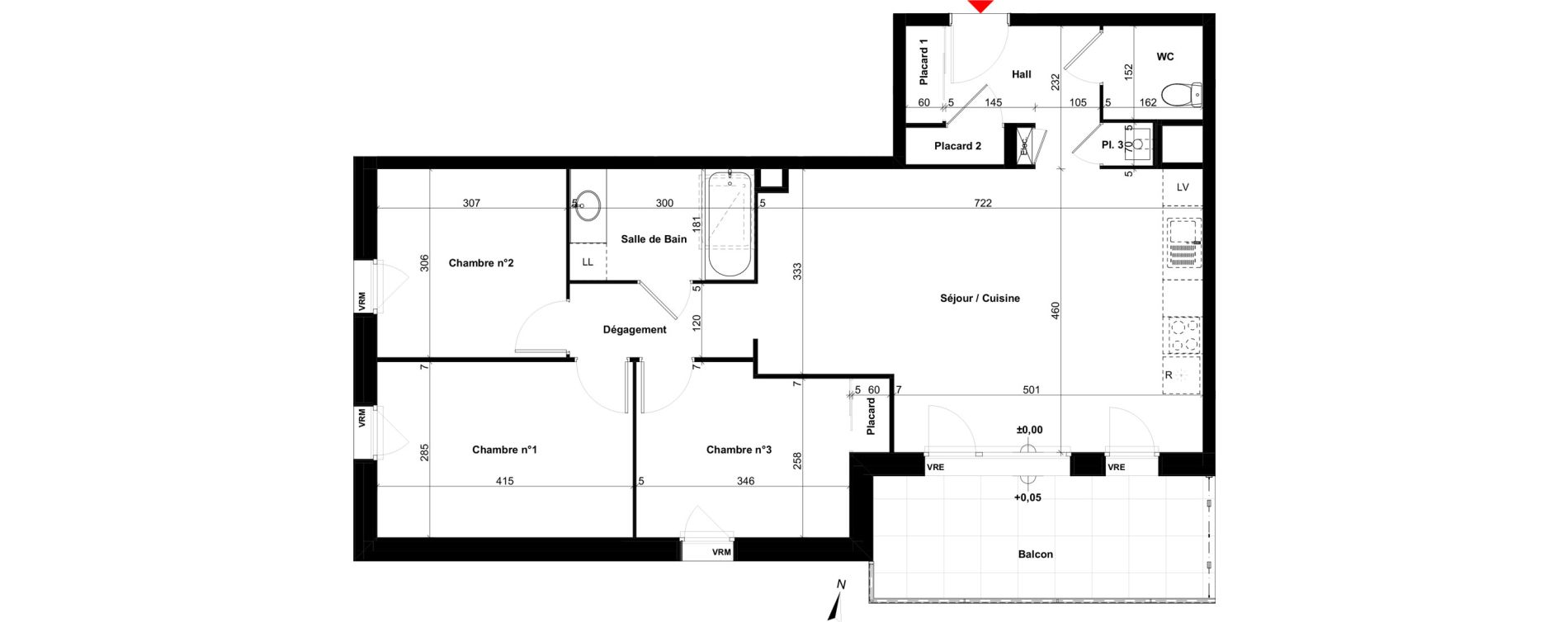 Appartement T4 de 80,13 m2 &agrave; Sallanches Centre