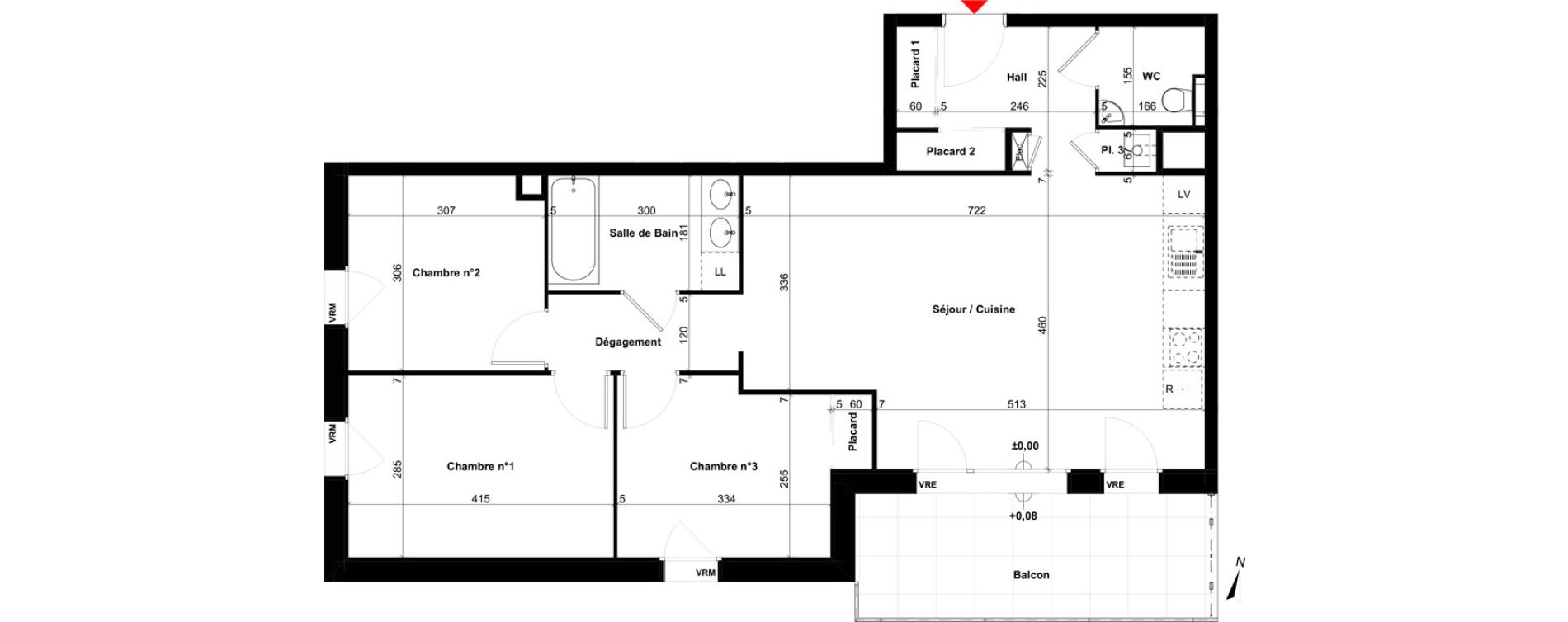 Appartement T4 de 80,13 m2 &agrave; Sallanches Centre