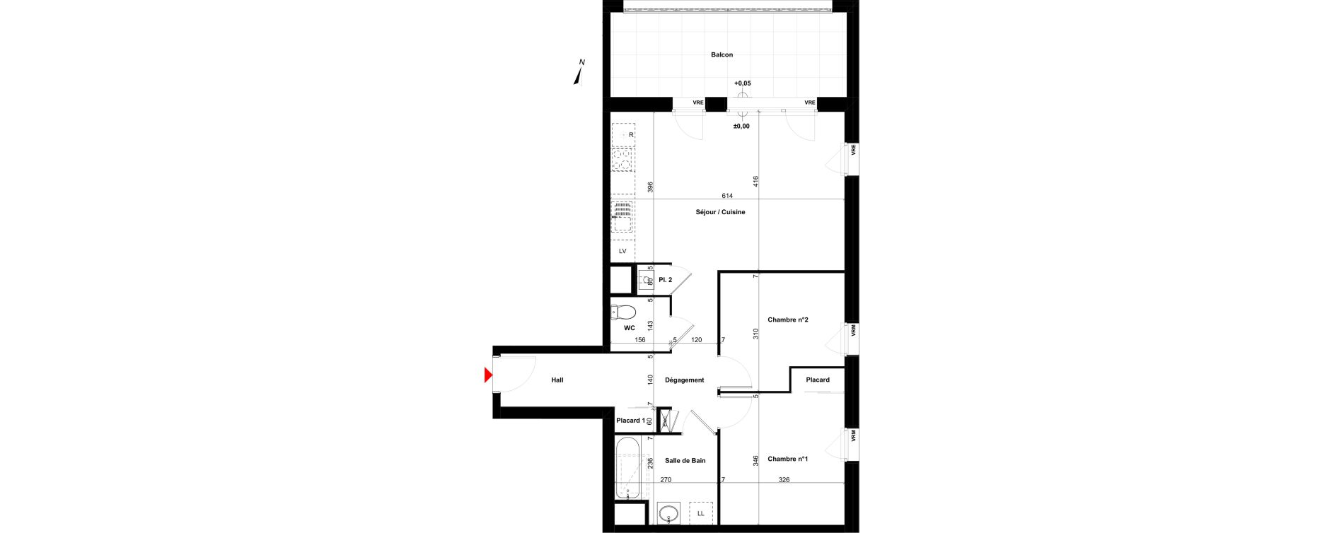Appartement T3 de 67,33 m2 &agrave; Sallanches Centre