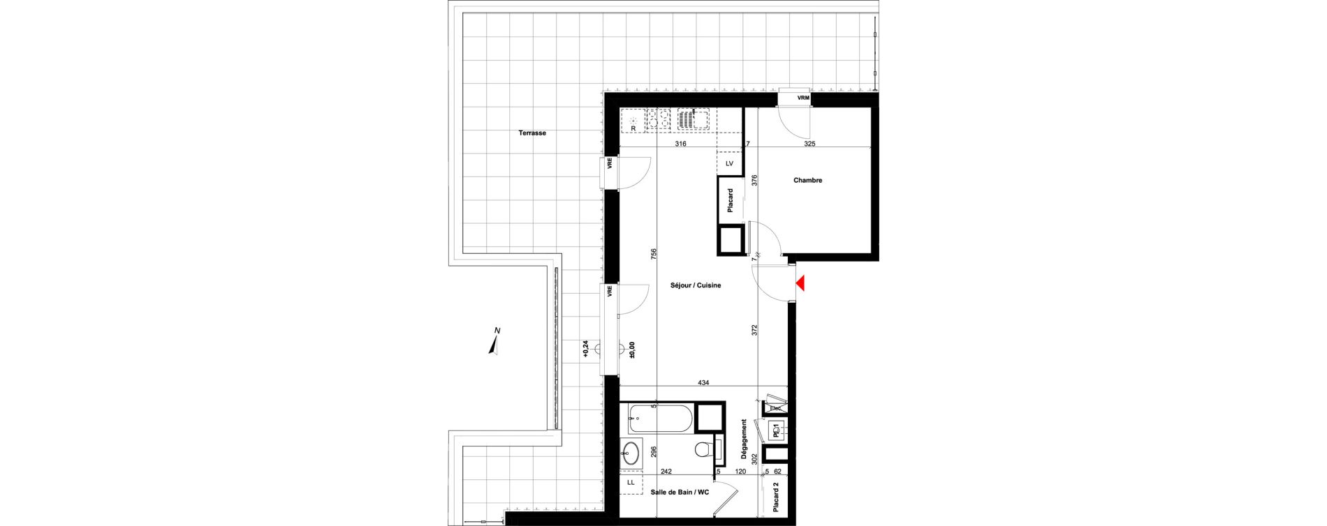Appartement T2 de 51,09 m2 &agrave; Sallanches Centre