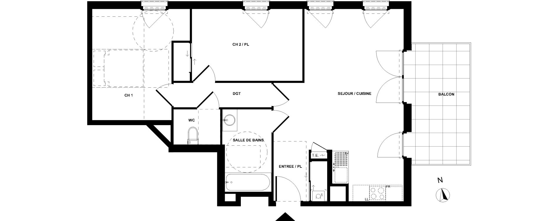Appartement T3 de 64,80 m2 &agrave; Sallanches Centre