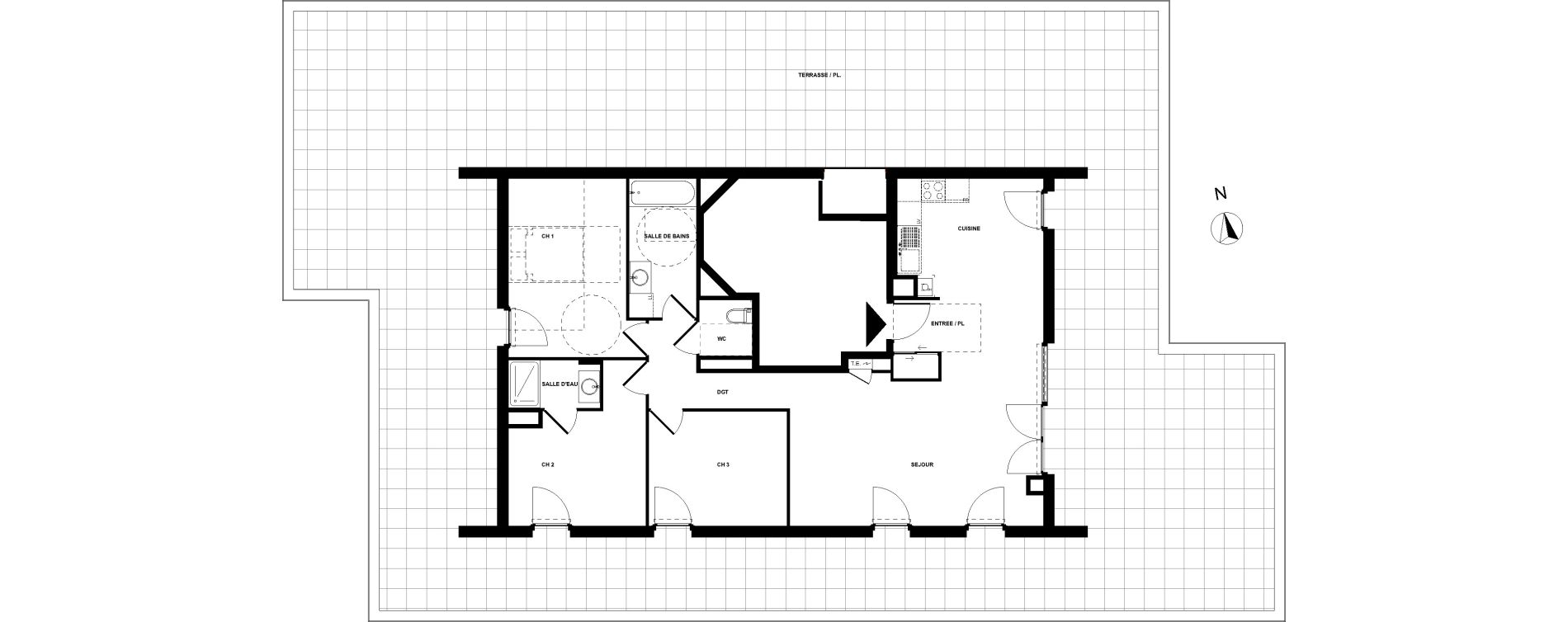 Appartement T4 de 92,10 m2 &agrave; Sallanches Centre