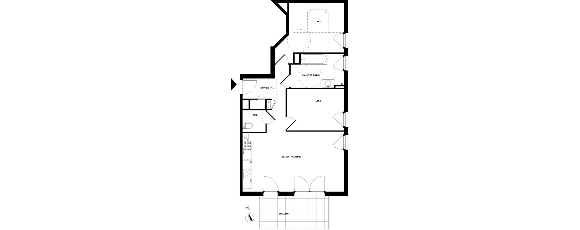 Appartement T3 de 64,25 m2 &agrave; Sallanches Centre