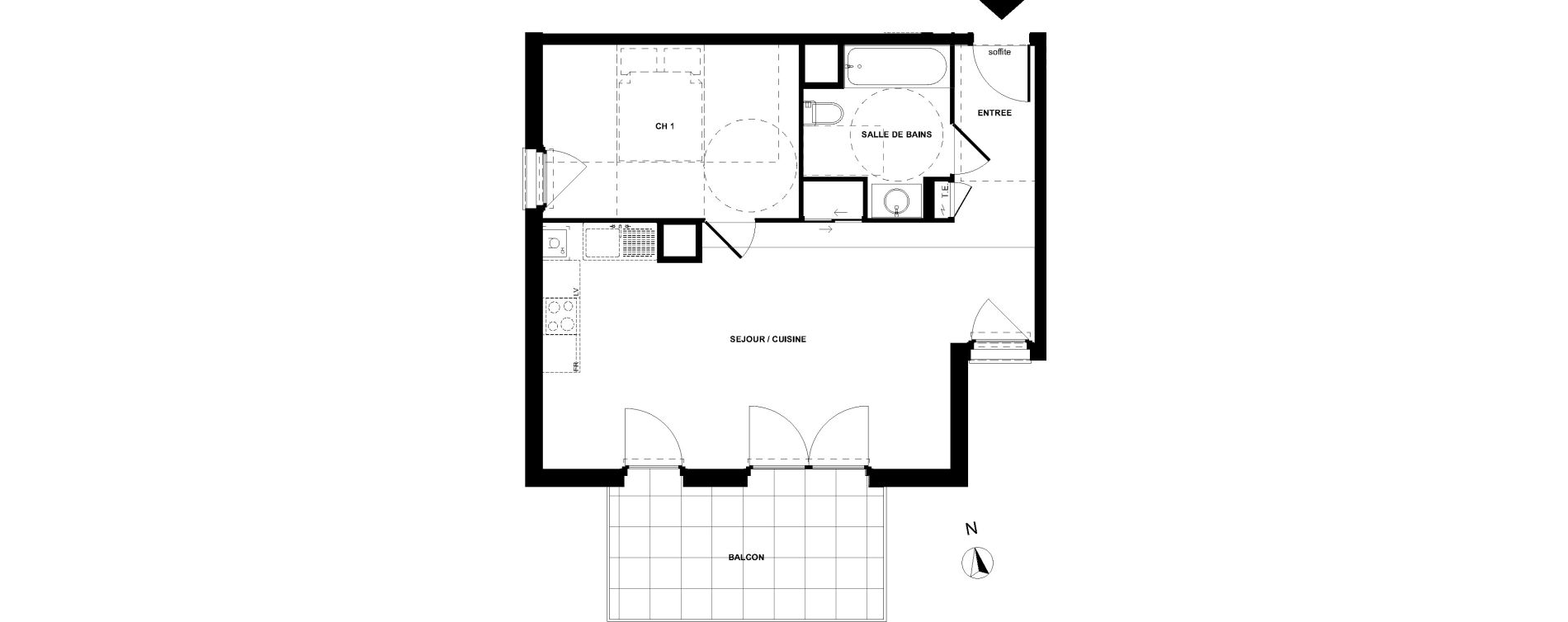 Appartement T2 de 49,66 m2 &agrave; Sallanches Centre